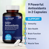 AgeImmune etiqueta nutricional con ingredientes clave y transparencia
