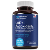 AgeImmune frasco frontal mostrando diseño y beneficio antioxidante