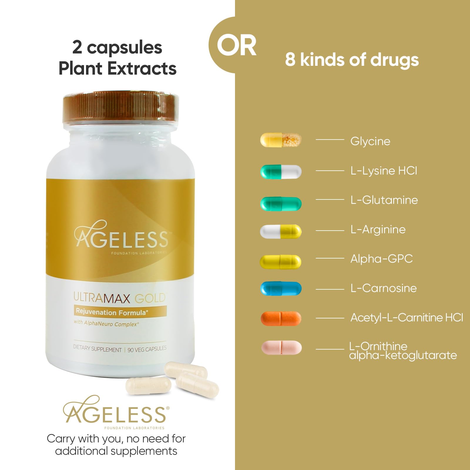 Ageless bote sobre fondo natural estilo lifestyle, transmite bienestar y uso diario