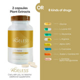 Ageless bote sobre fondo natural estilo lifestyle, transmite bienestar y uso diario
