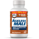 Ageless Male vista frontal del empaque mostrando la marca y beneficios