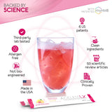 AgelessLX detalle de etiqueta con lista de ingredientes y beneficios