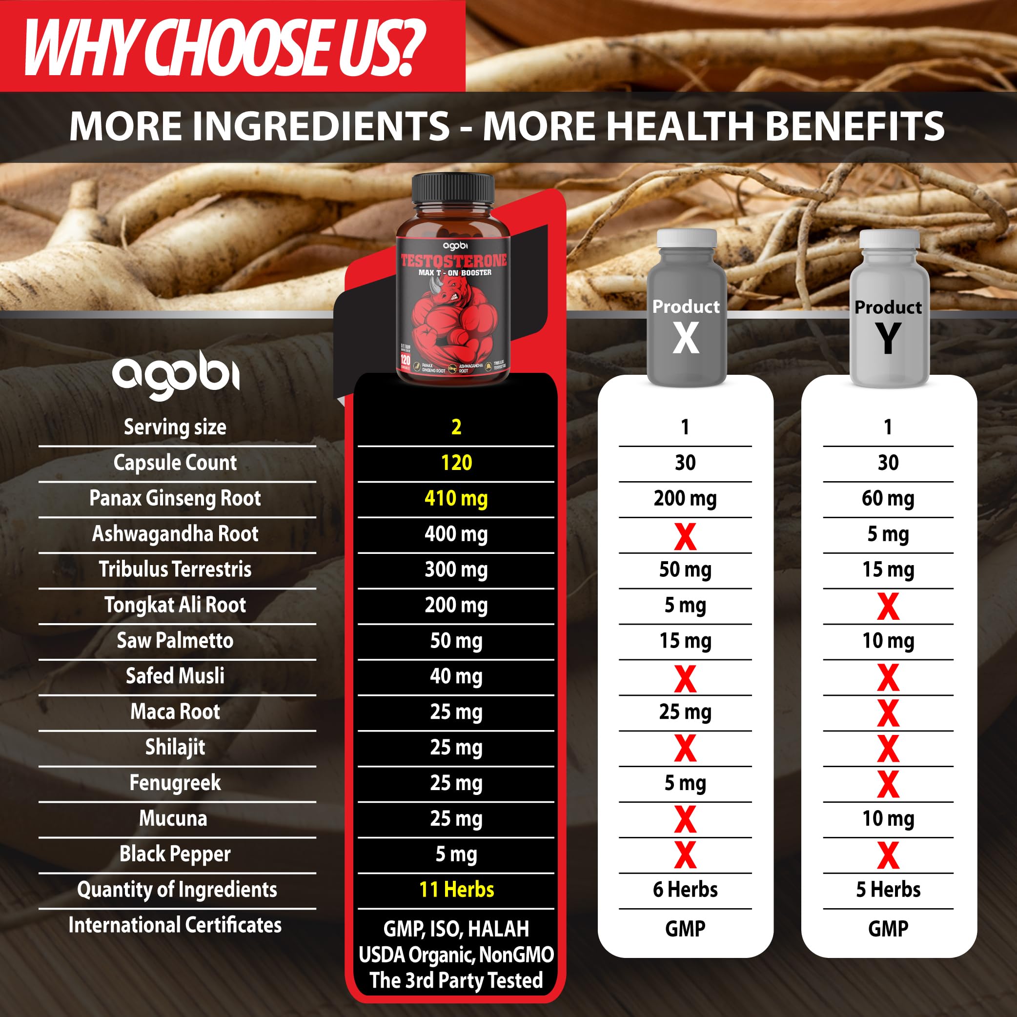 agobi etiqueta con información nutricional y garantía de calidad