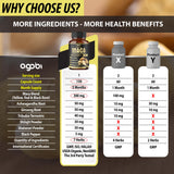 agobi etiqueta con lista de ingredientes y certificaciones claras