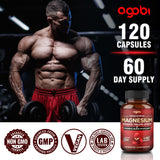 agobi etiqueta nutricional mostrando lista de magnesio y superalimentos