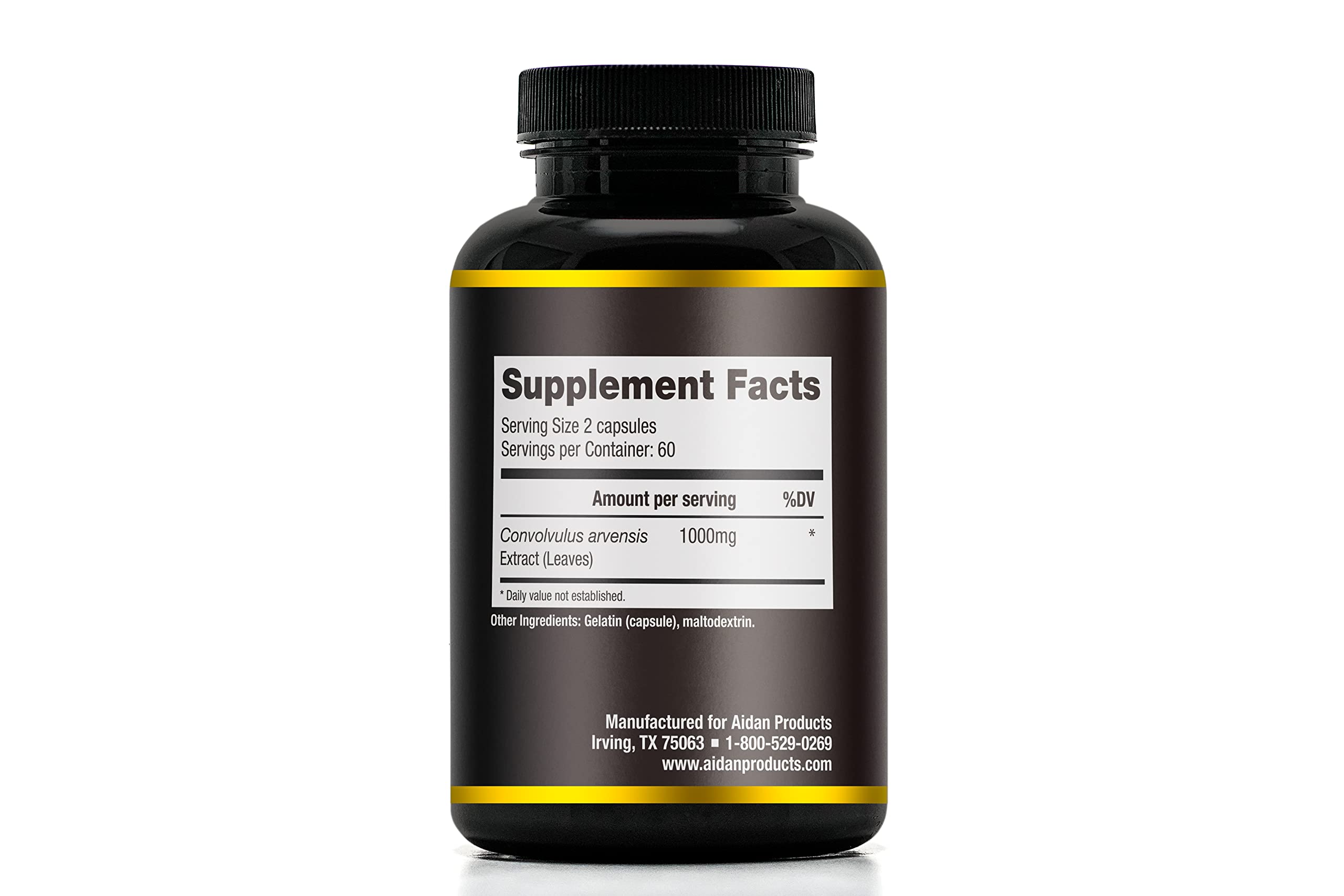 Aidan Products C-Statin etiqueta nutricional legible con ingredientes y recomendaciones