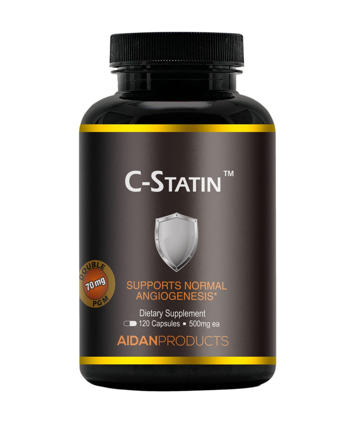 Aidan Products C-Statin frontal del envase mostrando 120 cápsulas y claridad de dosis
