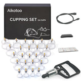 AIKOTOO vista frontal del kit completo con 24 copas mostrando versatilidad