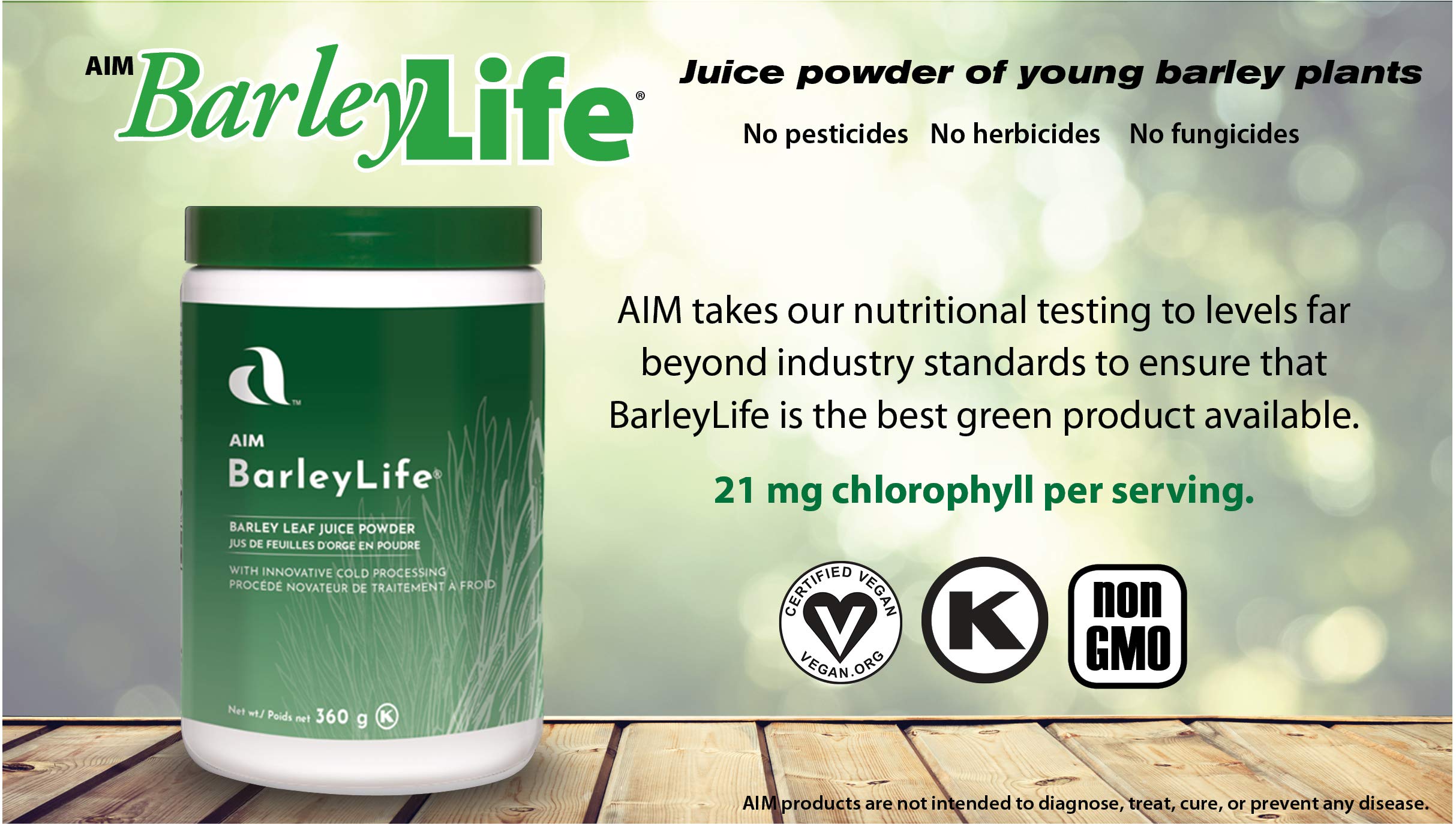 AIM BarleyLife cuchara medidora con polvo para porciones precisas