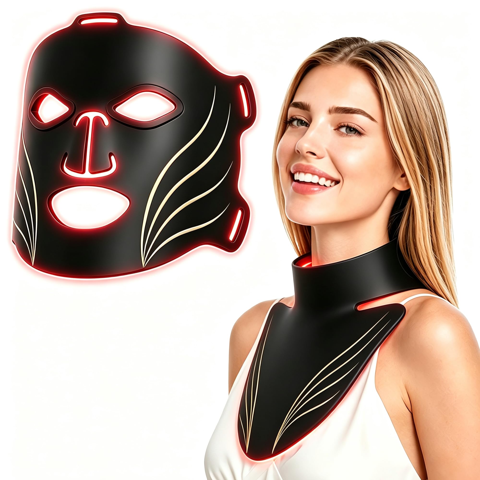 Aimilove mascarilla frontal mostrando diseño ergonómico y cobertura para rostro y cuello