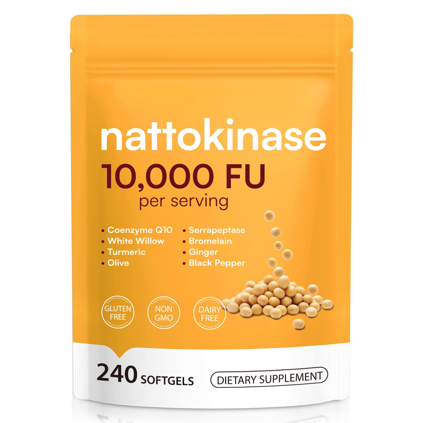AIQIUSHA frente del envase mostrando 240 softgels y etiqueta clara