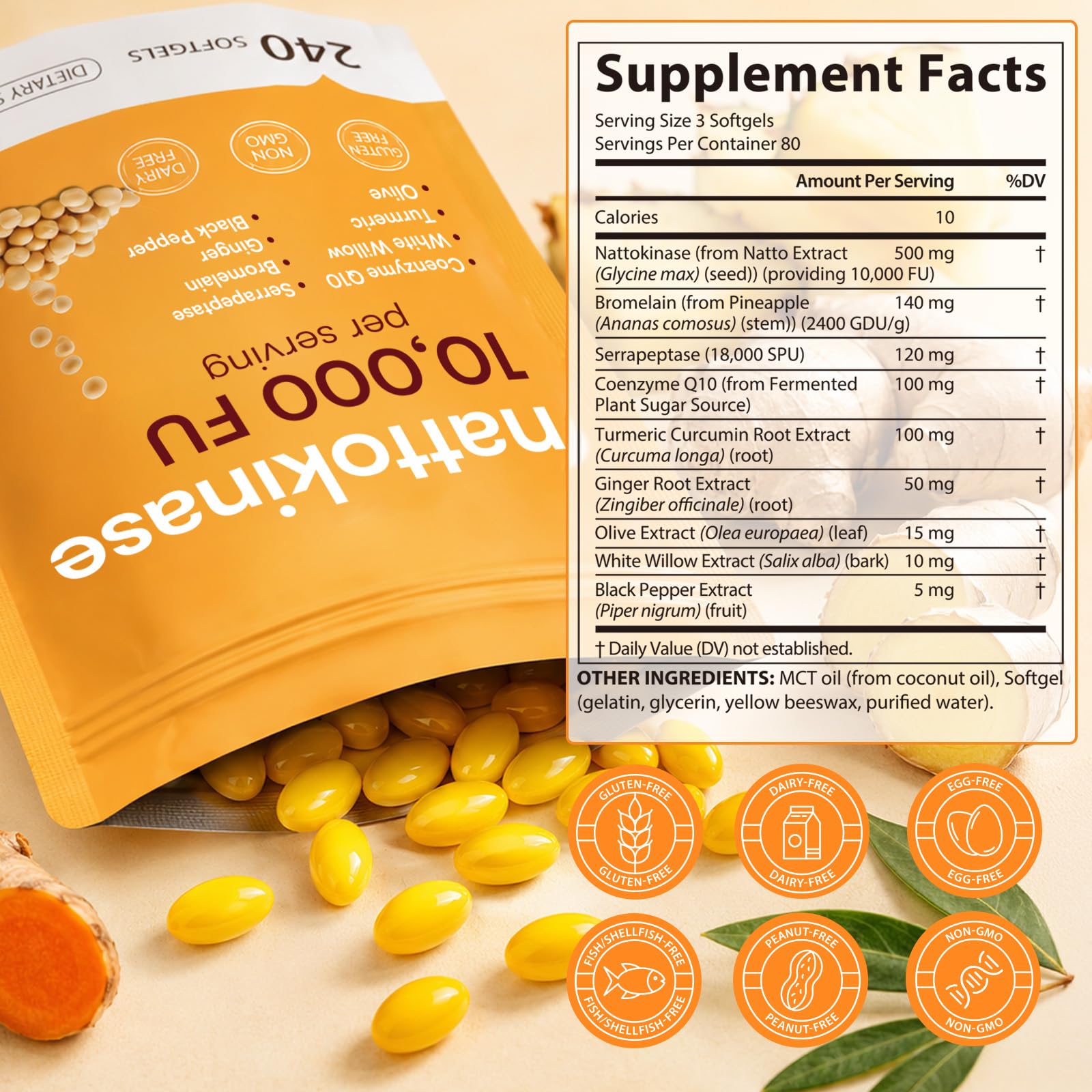 AIQIUSHA softgels en mano para visualizar tamaño y facilidad de ingestión