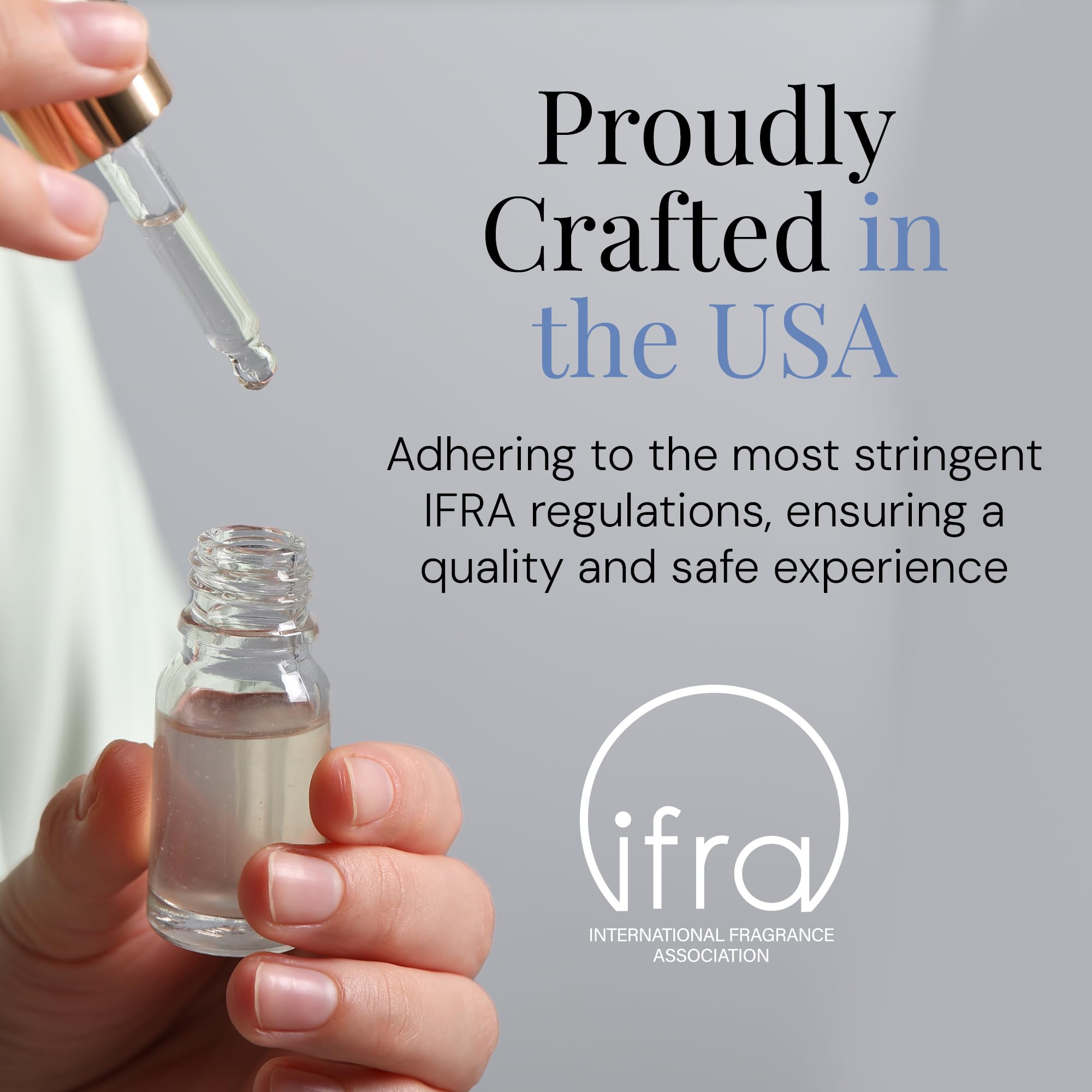 Air Esscentials etiqueta con información IFRA y usos recomendados, seguridad y calidad