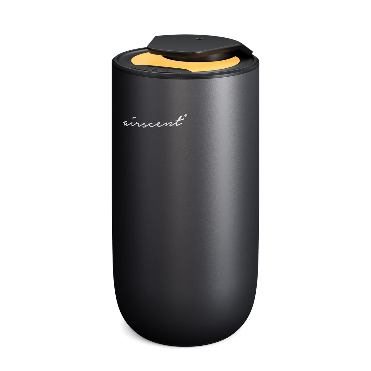 Air-Scent difusor mini frontal en negro mostrando diseño compacto y elegante