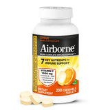 Airborne envase frontal que muestra 200 tabletas y marca visible
