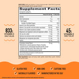 Airborne etiqueta con información nutricional y lista de ingredientes clara