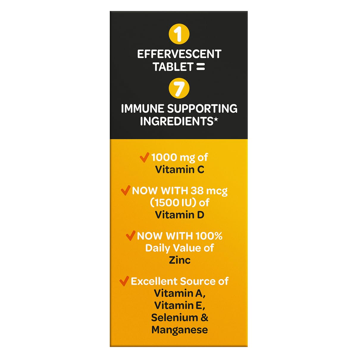 Airborne etiqueta con lista de vitaminas y minerales, transparencia en ingredientes