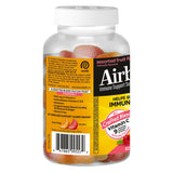 Airborne etiqueta nutricional primer plano para verificar ingredientes