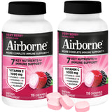 Airborne frente del empaque mostrando cantidad y sabor, beneficio conveniencia