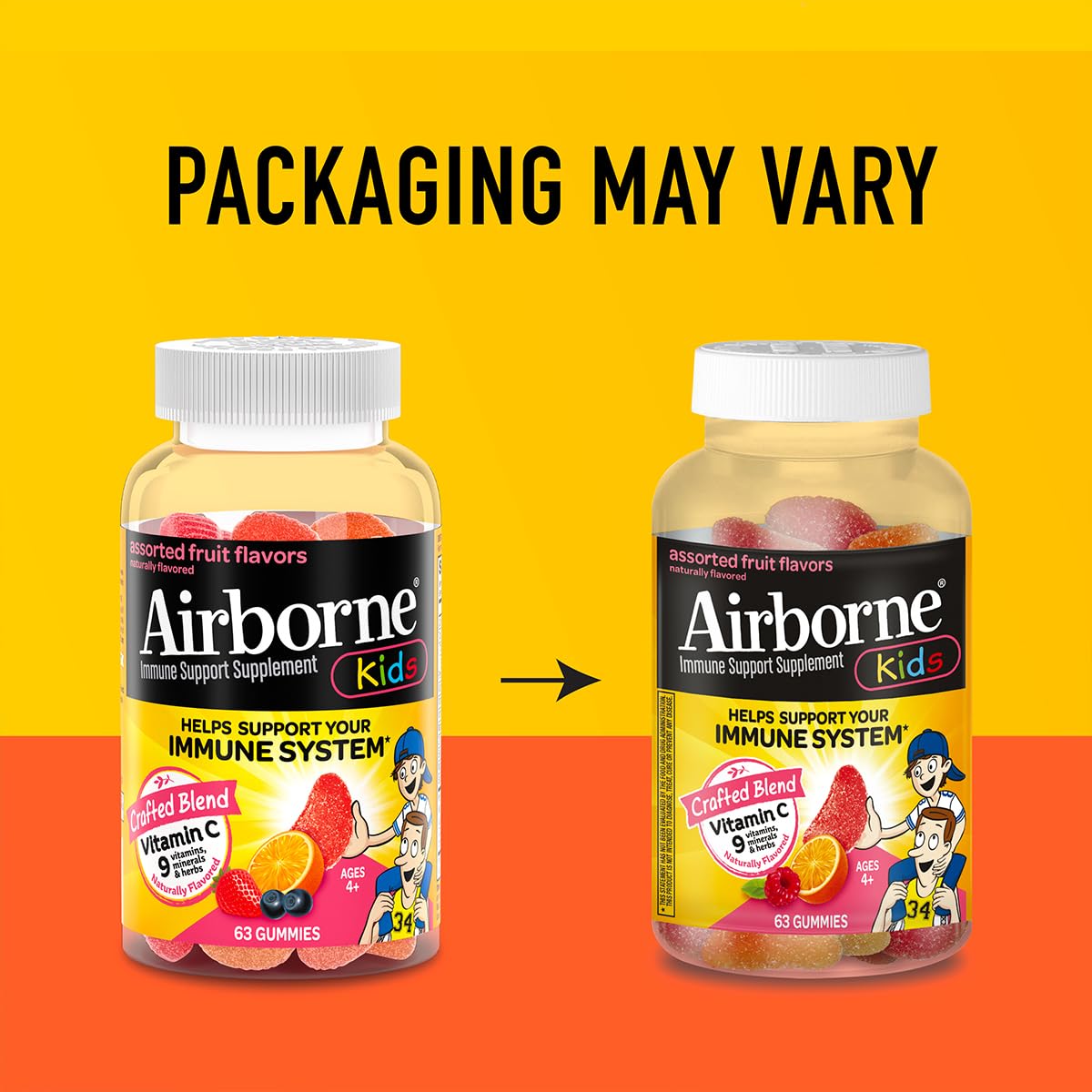 Airborne ingredientes naturales como equinácea y jengibre visualizados