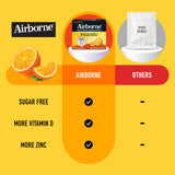 Airborne ingredientes destacados con vitamina C y hierbas, combinación nutritiva