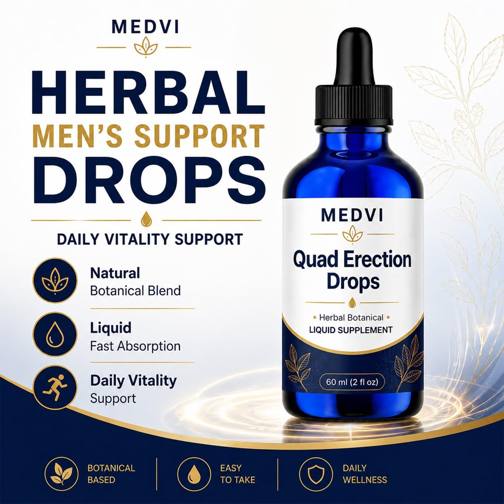 Aireva MEDVI Quad Drops etiqueta en detalle con ingredientes y instrucciones
