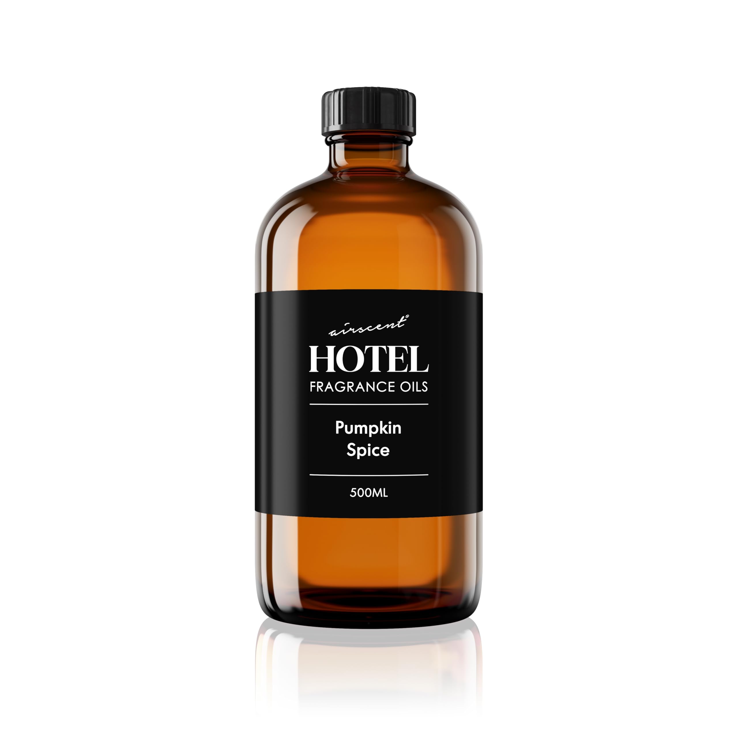 Air-Scent botella frontal de Pumpkin Spice 500 mL mostrando presentación y ventaja de gran volumen