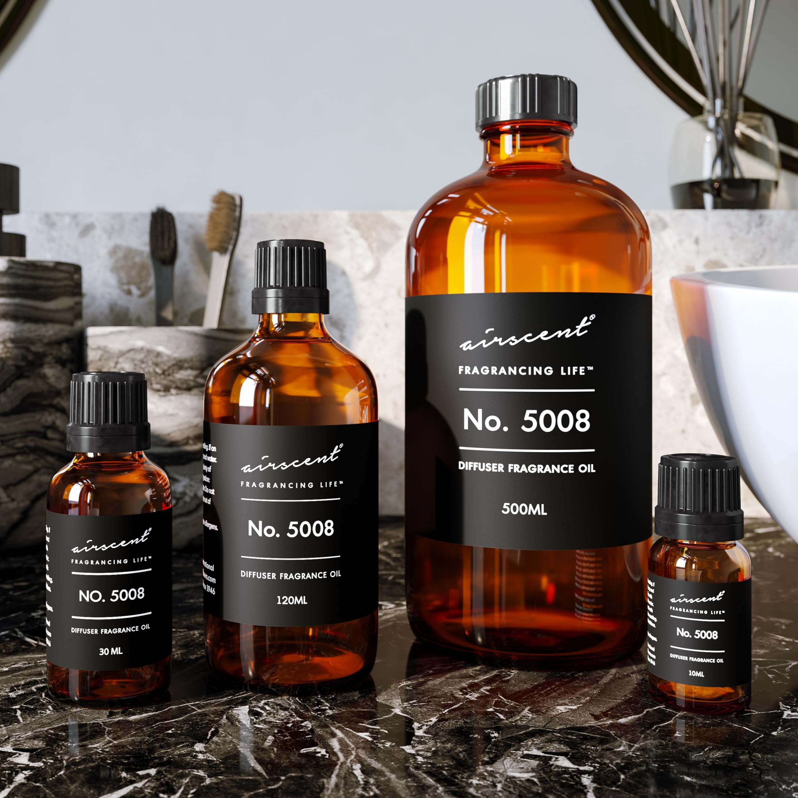Air-Scent en reed diffuser con varillas, liberación continua de fragancia