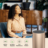 Airversa ADX junto a una regla para comparar tamaño, Airversa ocupa poco espacio