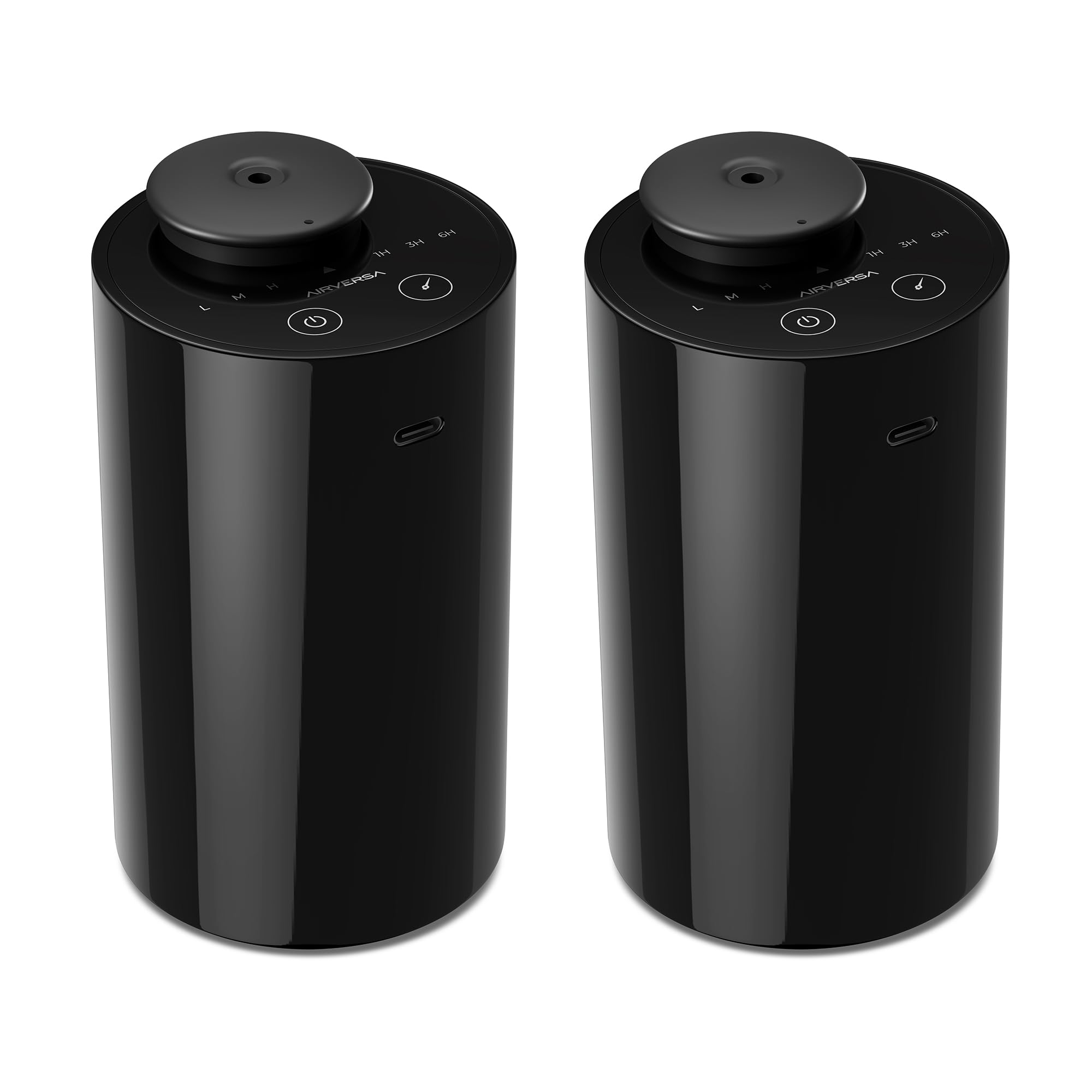 Airversa AN6 frontal en negro mostrando diseño compacto y portabilidad