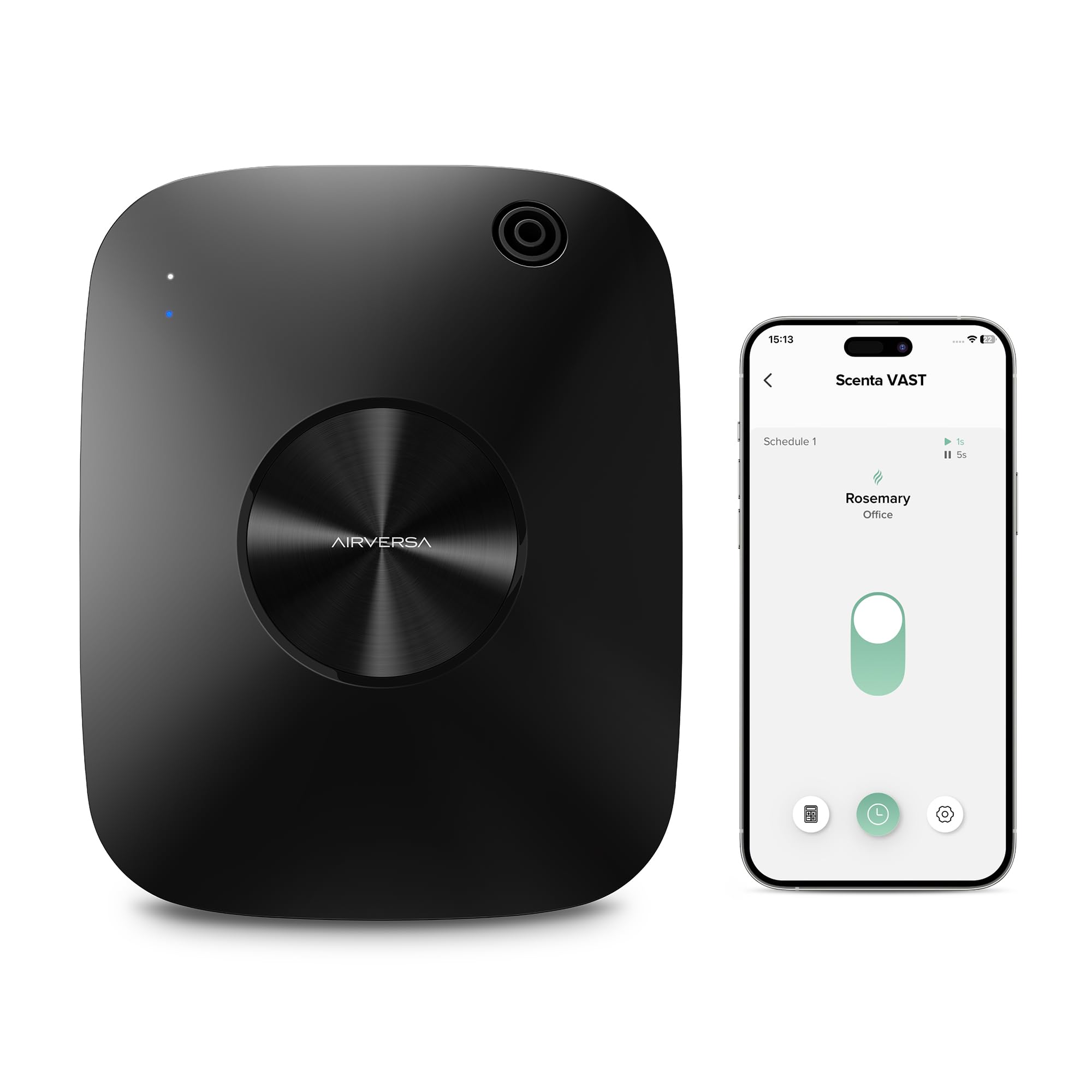 Airversa ANA vista frontal negro, aspecto elegante y control fácil