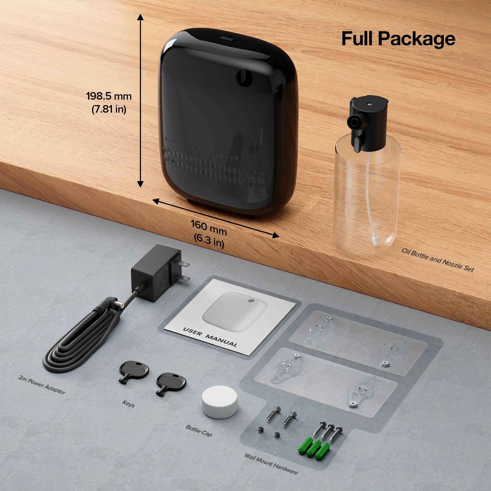 Airversa ANW-Black comparación de tamaño con objeto cotidiano para escala