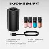 Airversa ANX Black colocado en portavasos de coche para aromatizar viajes
