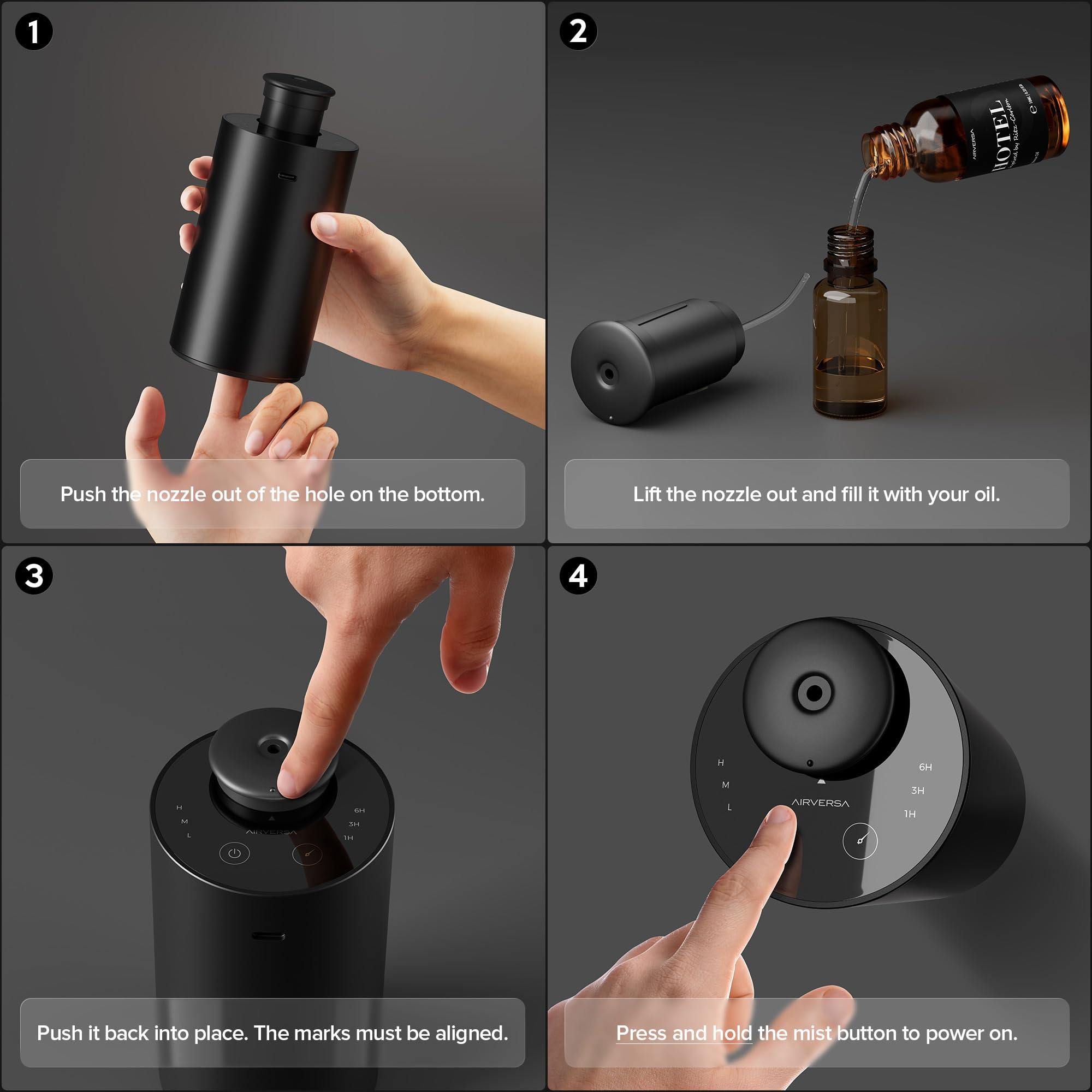 Airversa ANX colocado en posavasos de coche aporta aroma duradero