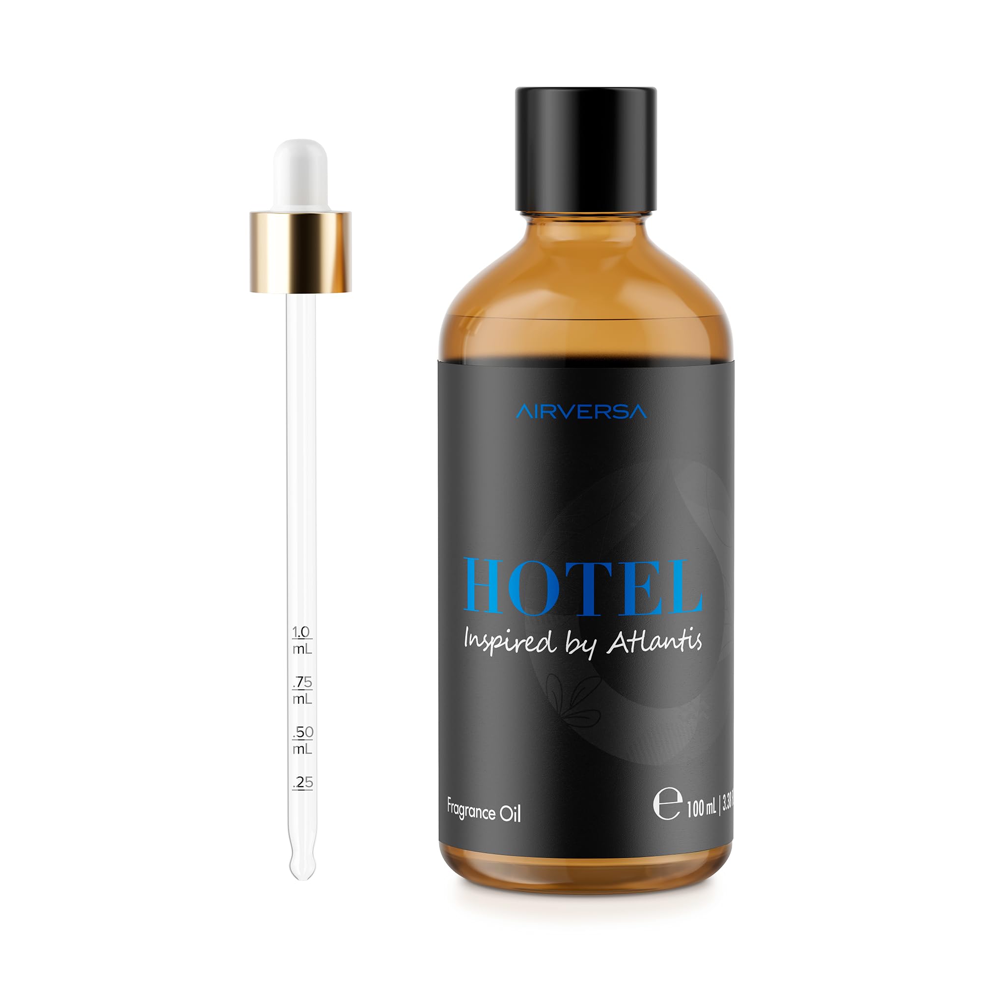 Airversa frasco frontal 100 ml mostrando etiqueta elegante y aroma duradero