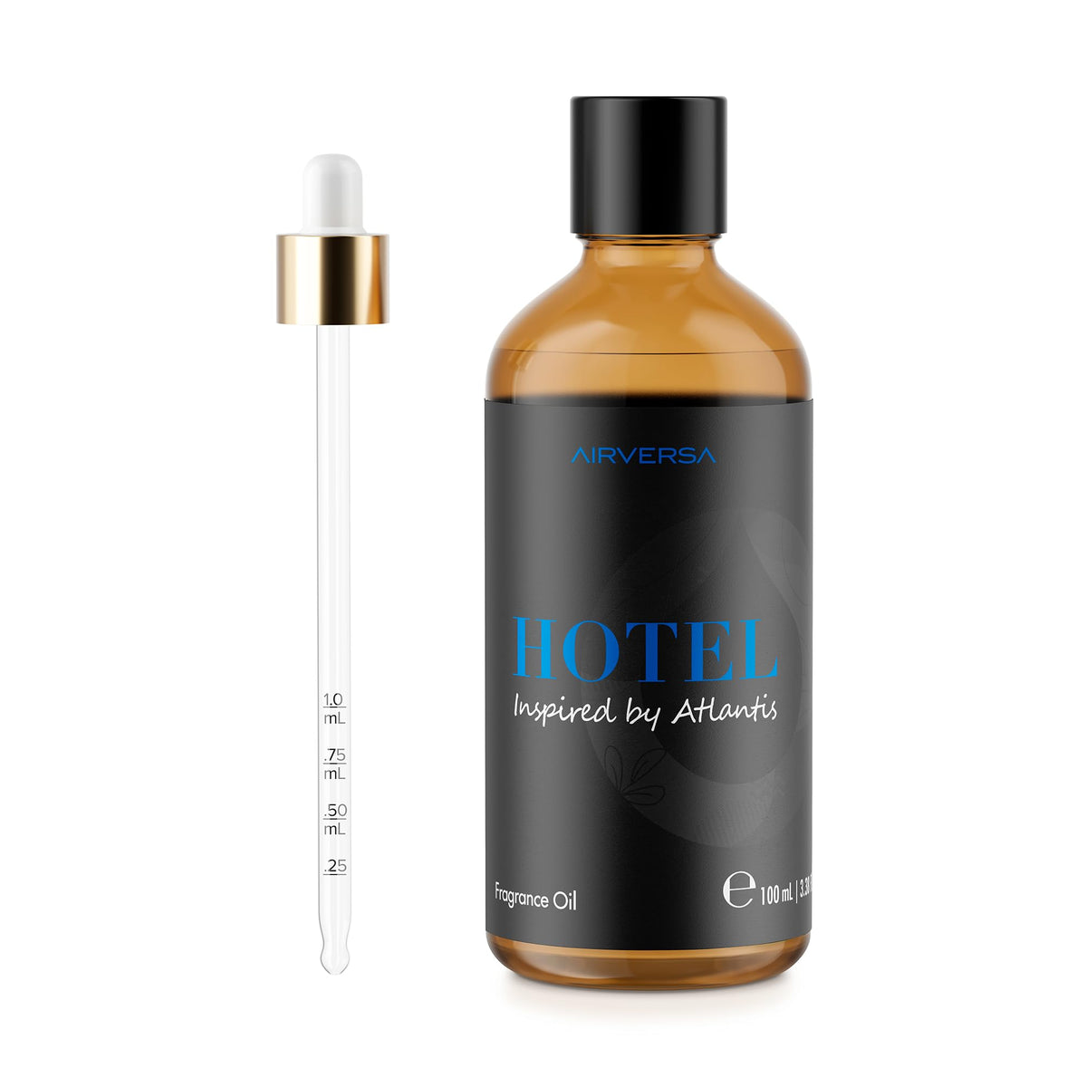 Airversa frasco frontal 100 ml mostrando etiqueta elegante y aroma duradero