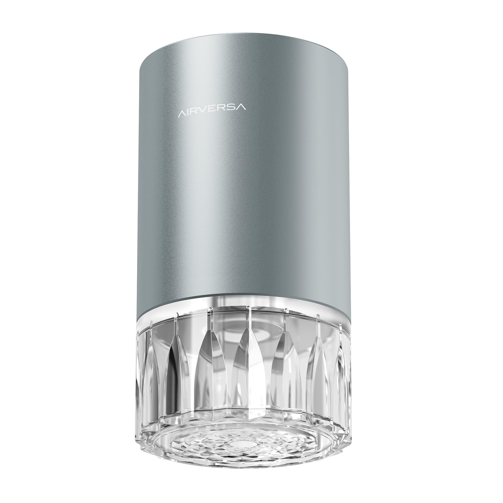 Airversa RD1 vista frontal gris, diseño minimalista y portátil