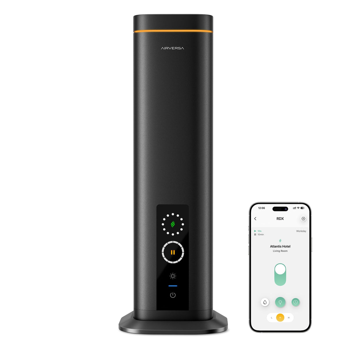 Airversa RDX vista frontal elegante con acabado metálico y beneficio estético