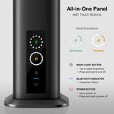 Airversa pantalla táctil mostrando temporizadores y control visual inmediato