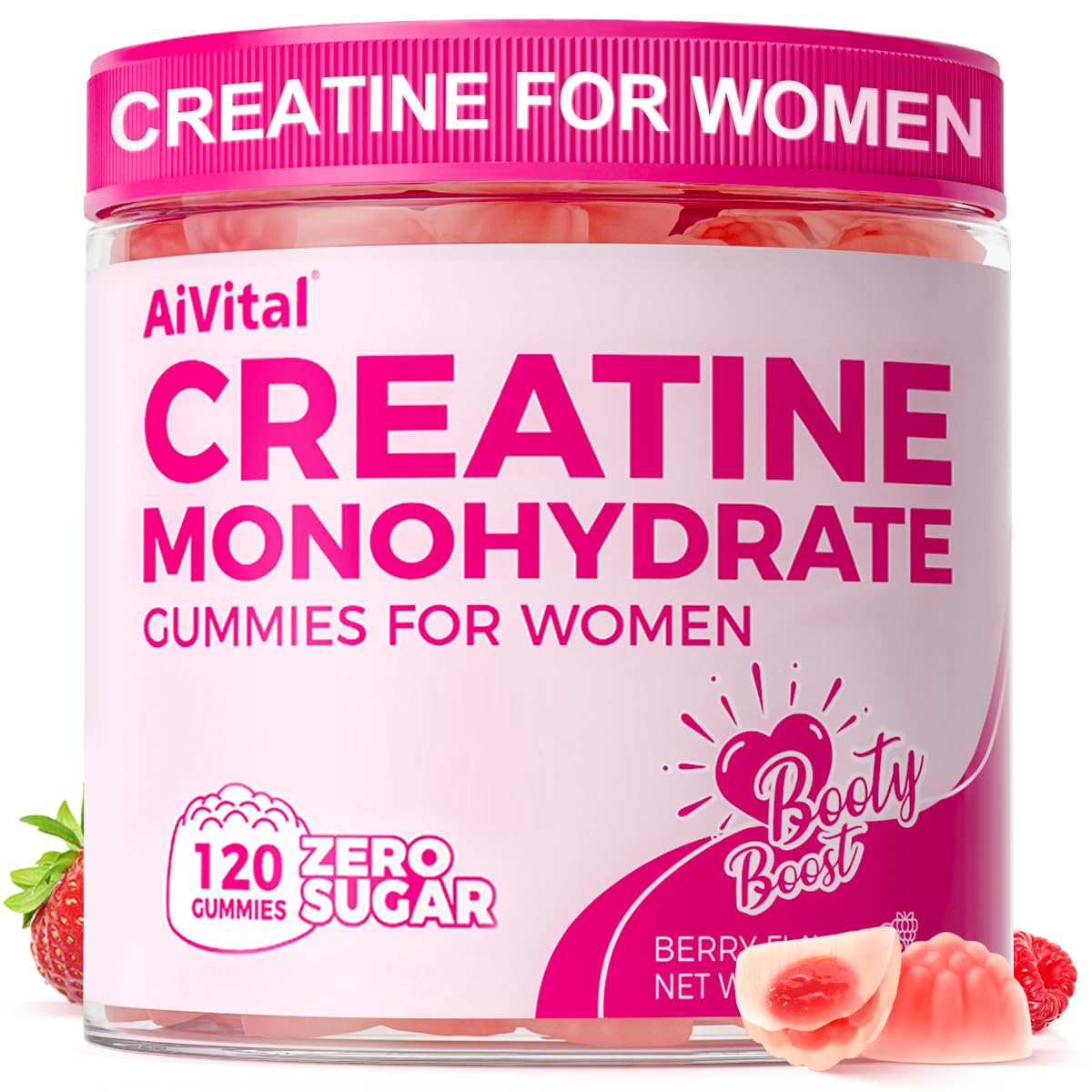 AiVital frente del envase berry mostrando 120 gomitas y beneficio práctico