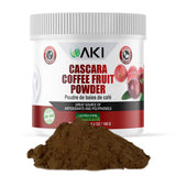 AKI ORGANIC empaque frontal mostrando polvo y beneficios naturales