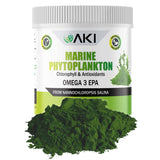 AKI ORGANIC frente del envase que muestra suplemento vegano y peso 57 g