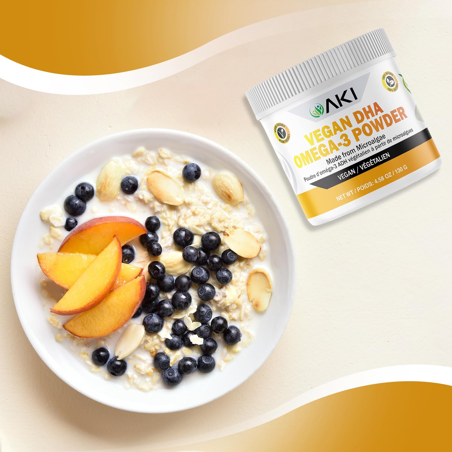 AKI ORGANIC polvo en cucharilla dosificadora para control de ración
