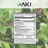 AKI ORGANIC primer plano de textura de polvo soluble y aspecto fino