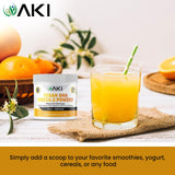 AKI ORGANIC polvo textura fina lista para mezclar fácilmente
