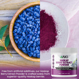 AKI ORGANIC textura del polvo fino resaltando pureza y fácil mezcla