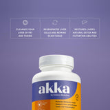 AKKA en cocina junto a frutas y verduras, imagen que sugiere integración en dieta sana