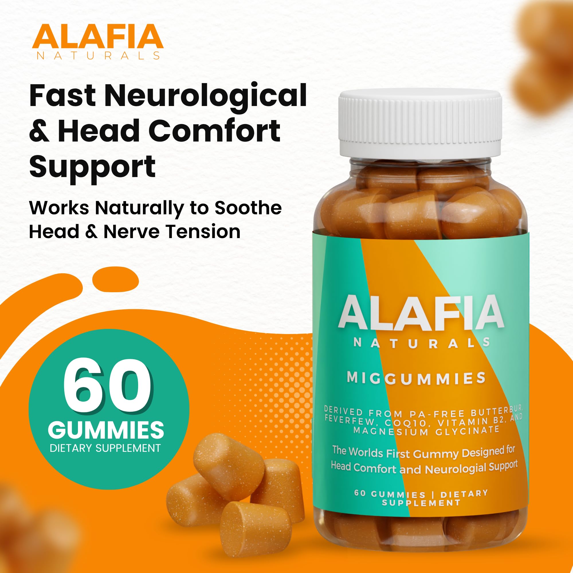 Alafia Naturals gominola en primer plano para ver textura y facilidad de masticar