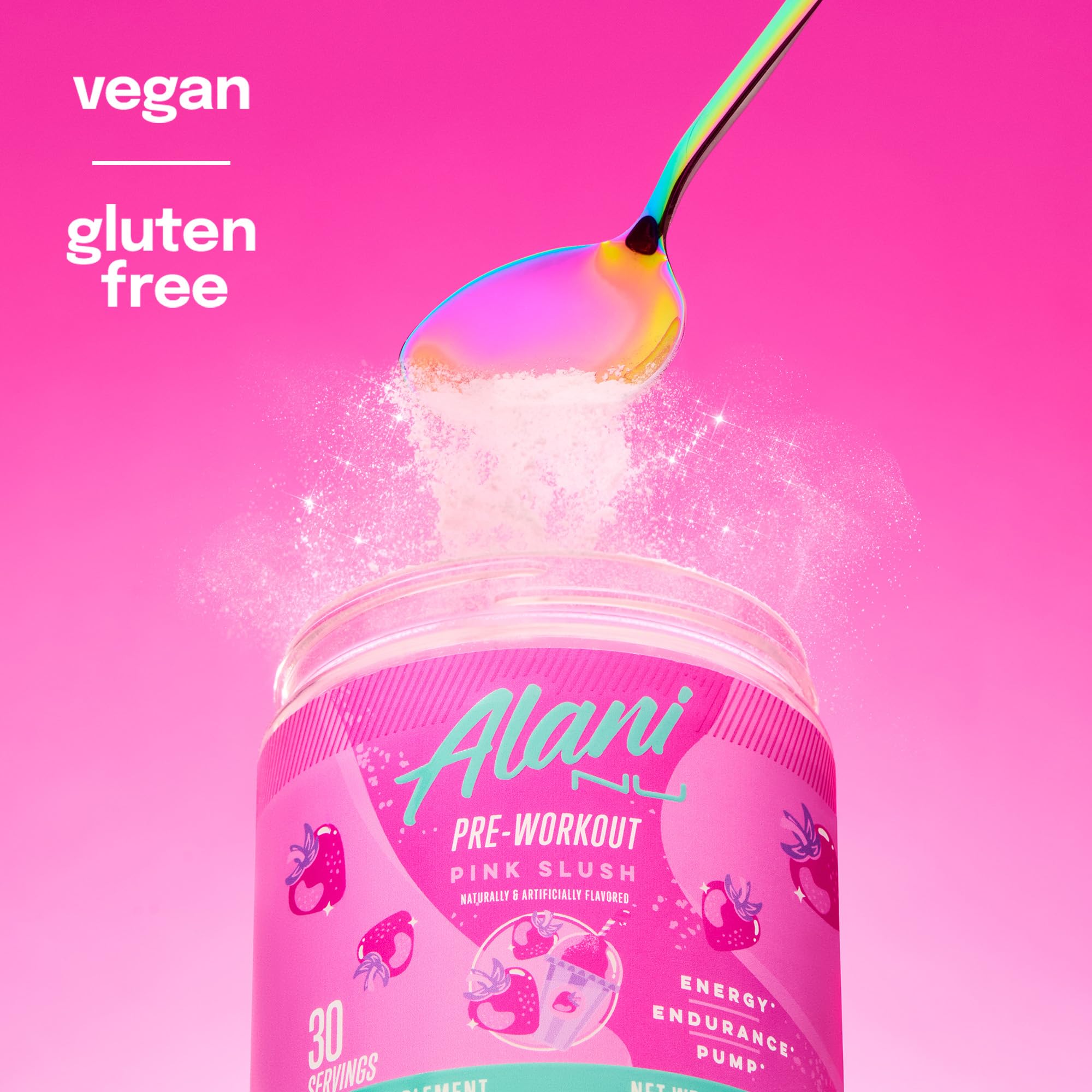 Producto Alani Nu sobre mesa en ambiente de estilo de vida saludable y activo