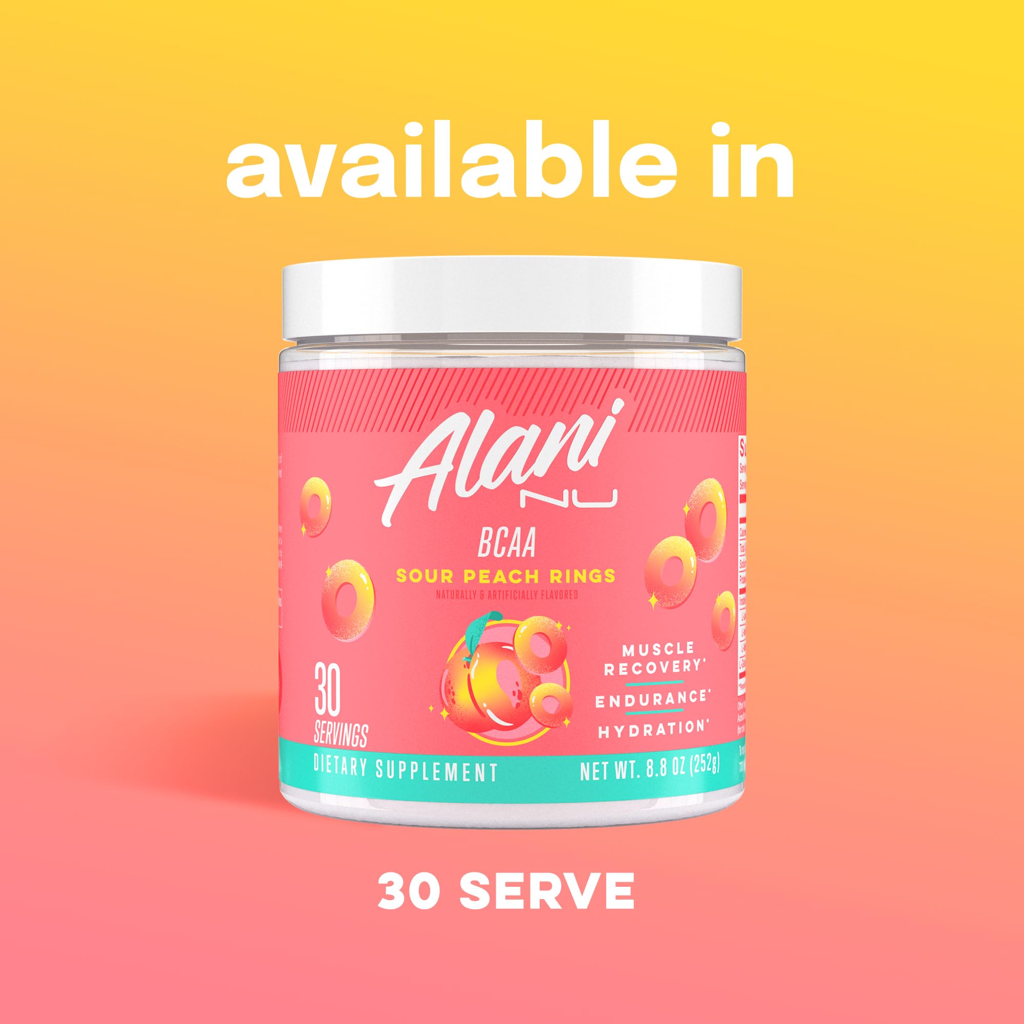 Escena en gimnasio con Alani Nu BCAA en fondo, uso post-entrenamiento y conveniencia